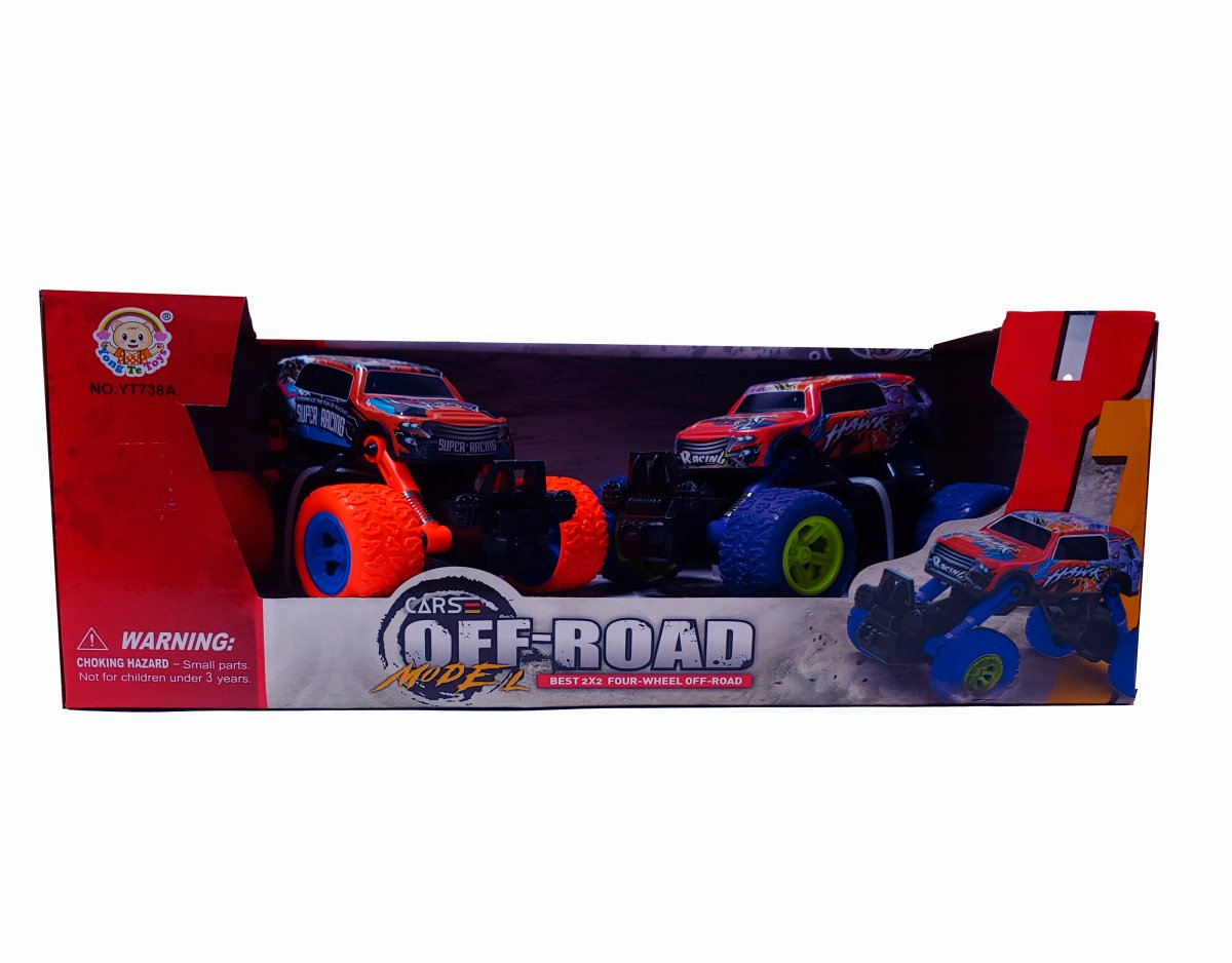 Carro metal  x2 a fricción off road 