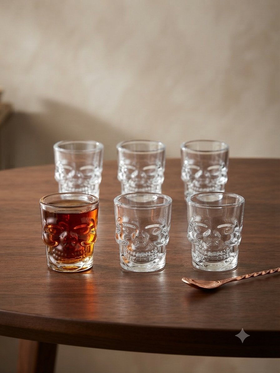 Copa calavera 6 pcs 