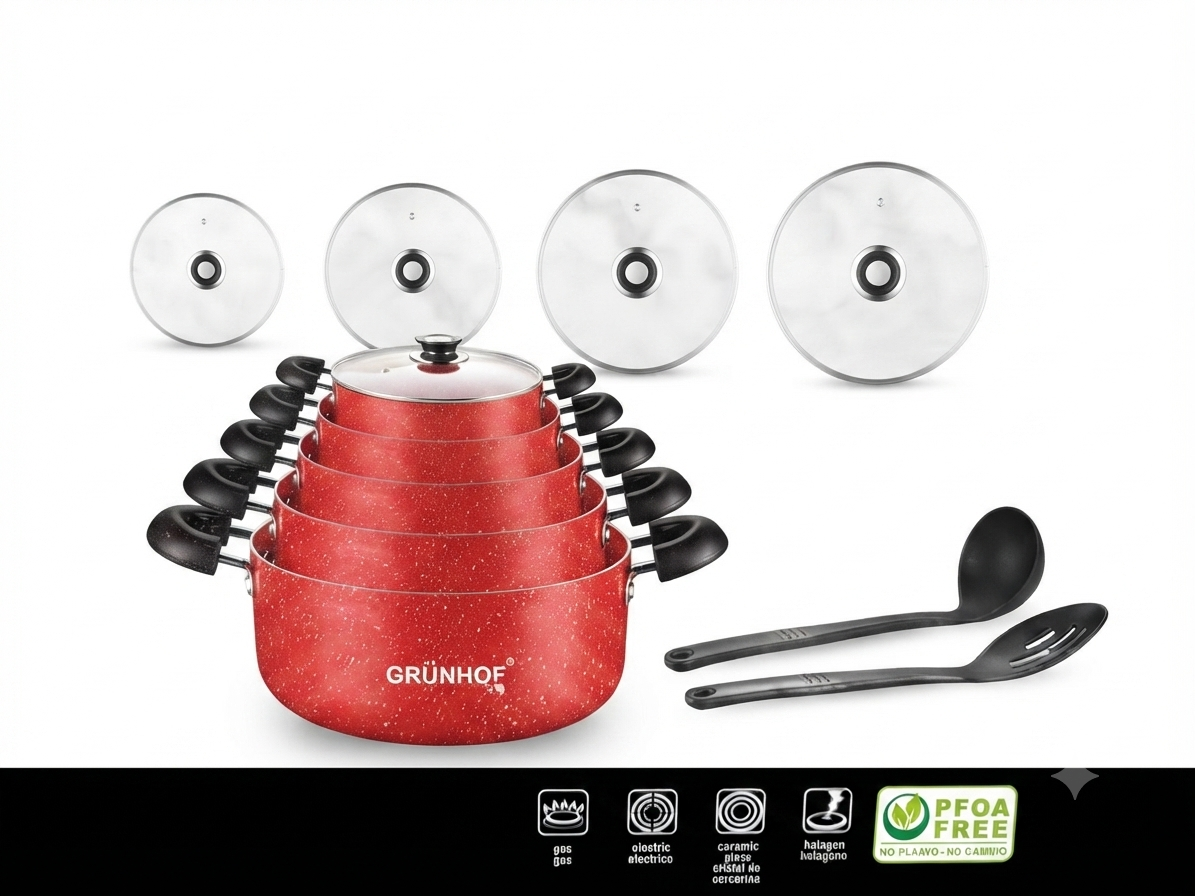 Juego de ollas de 5 pcs de 22 a 28 cm