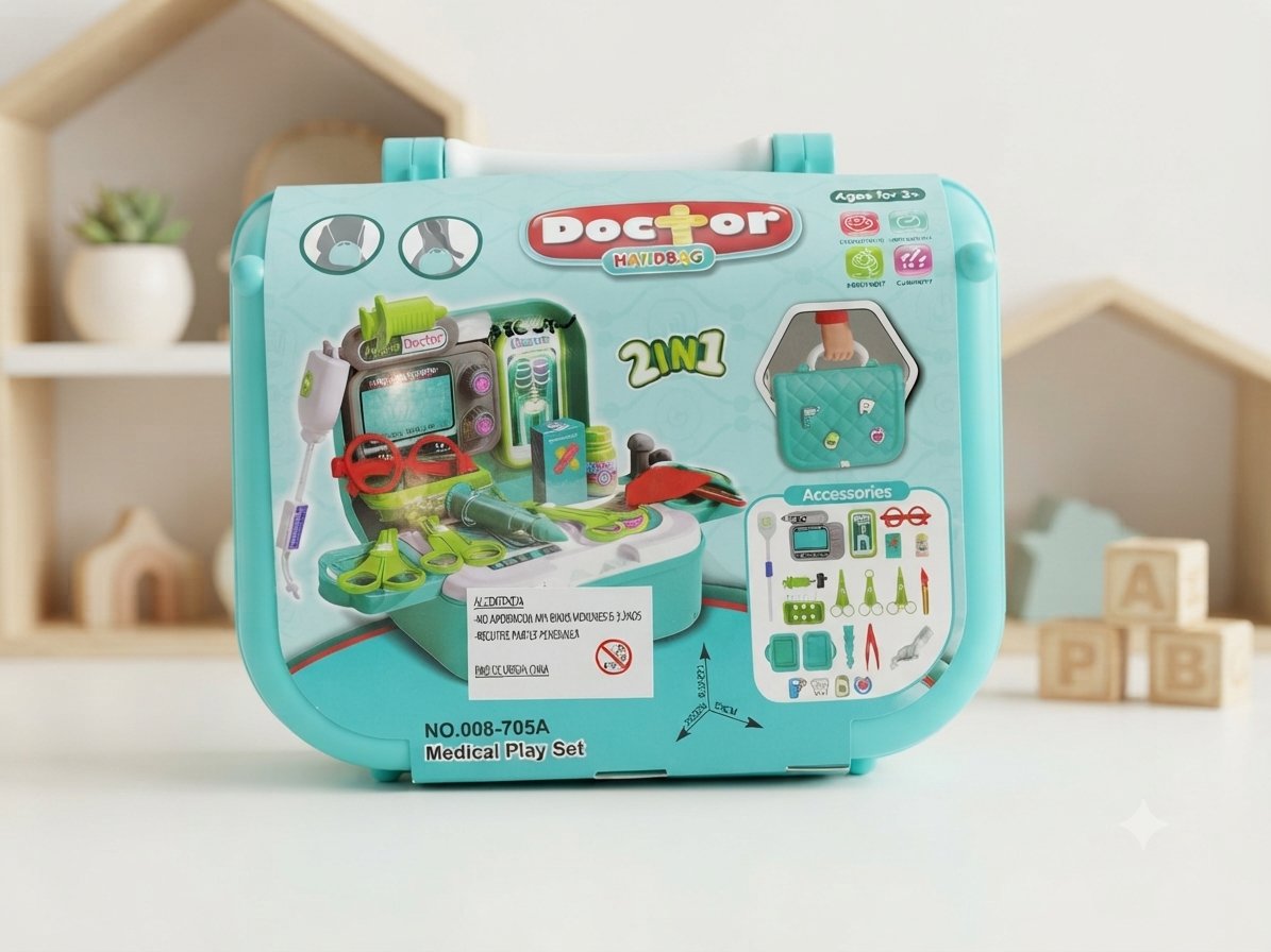 Maletín doctor con pegatinas 