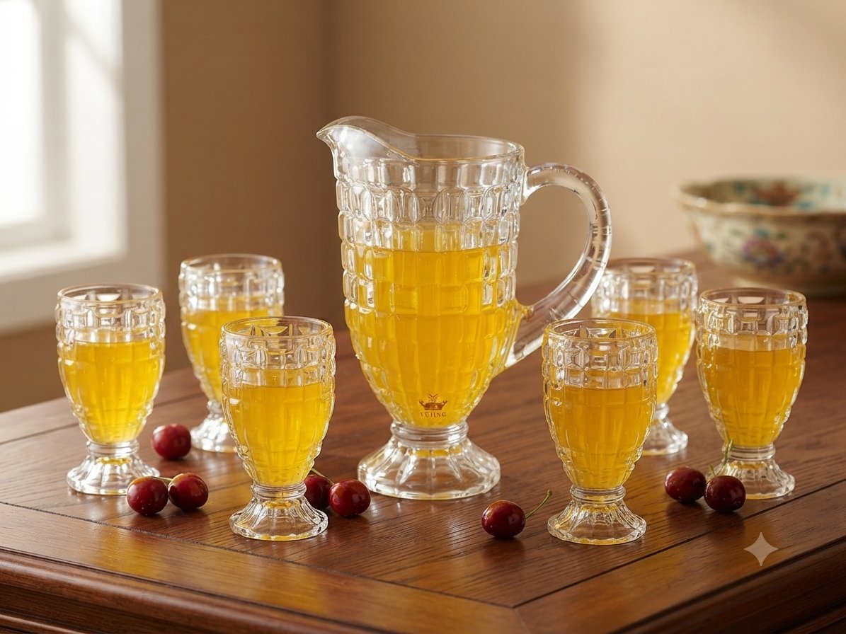 Set de jarra C/Vasos modelo pez 7 PCS