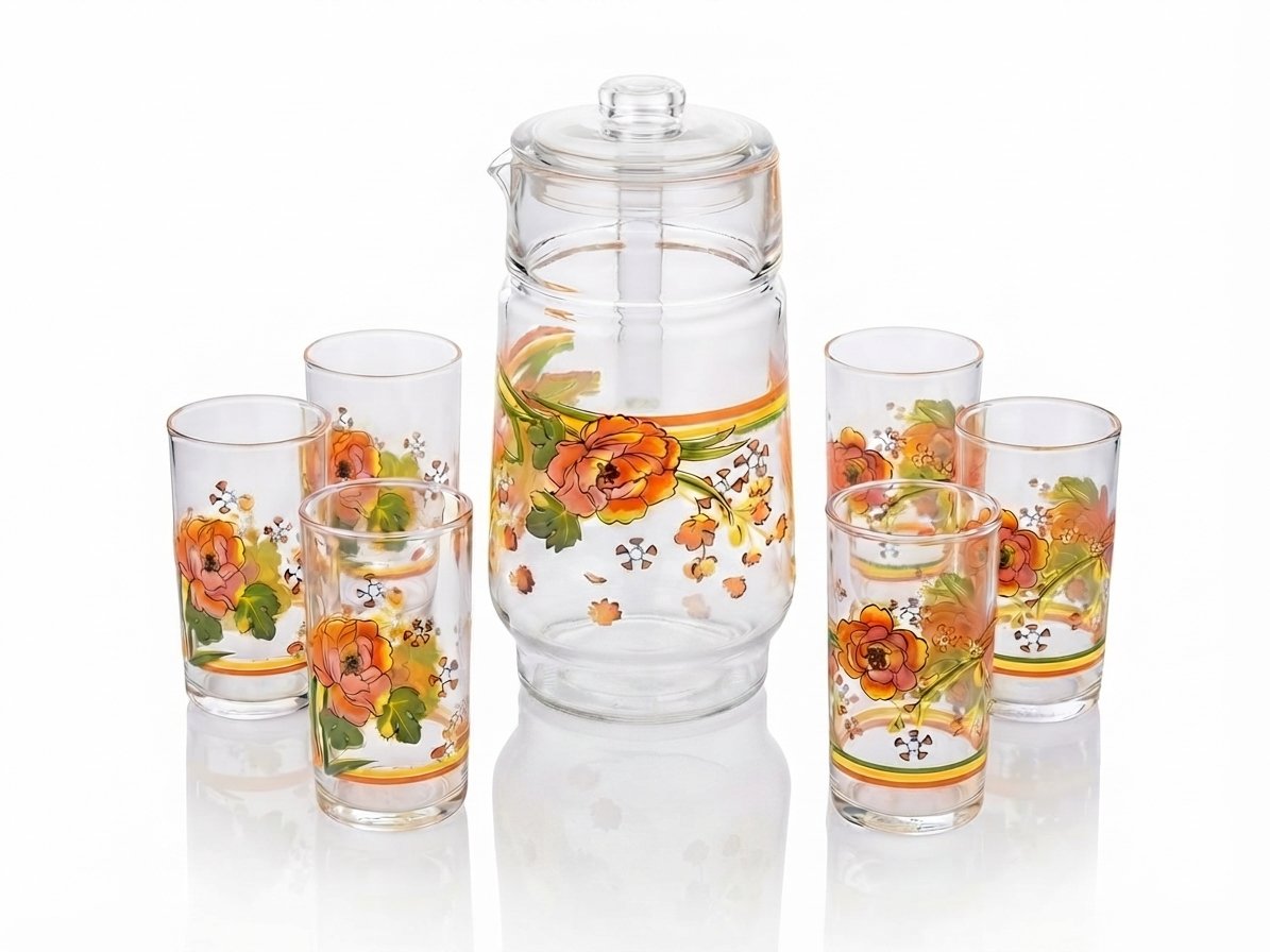 Set de jarra de 1.5L  C/Vaso 7 pcs 