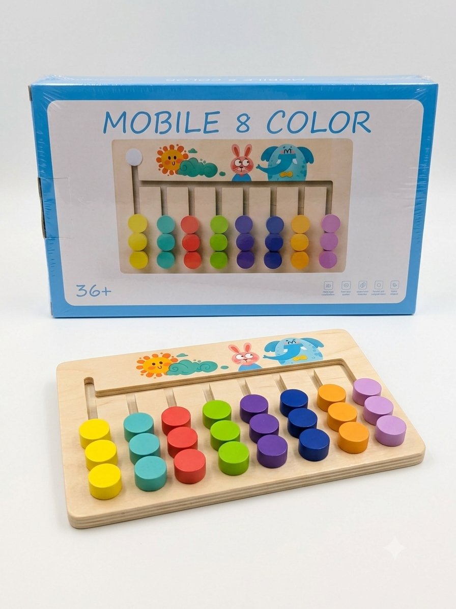 Tablero lógico de colores - madera 