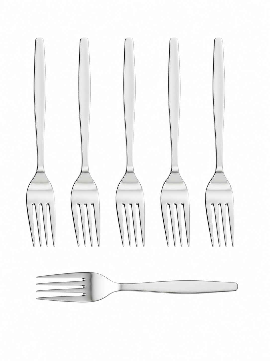 Tenedor Liso Acero Inoxidable  6 Pcs 